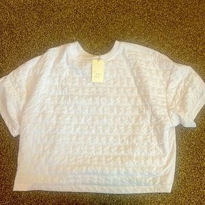 Women’s short sleeve quilted boxy tshirt